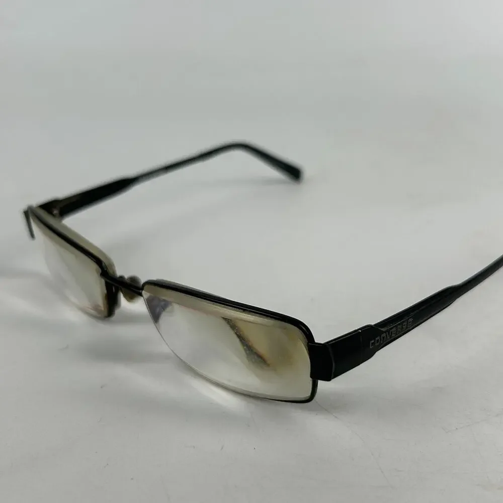 Converse Envision Eyeglasses Women's Black Plastic Round Full Rim‎ 53 18 135